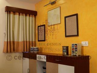 3 BHK Apartment Interior Design – Mumbai, Cee Bee Design Studio Cee Bee Design Studio Salas de estilo asiático