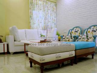 2 BHK Apartment, Bangalore – European Country Style, Cee Bee Design Studio Cee Bee Design Studio Small bedroom
