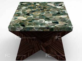 Angel Jasper End Table-Coffee Table-Side Table, Parash Stones Parash Stones Jardim interior Pedra