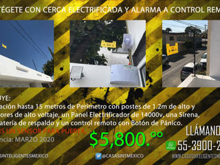 Instalacion de Cerca electrificada, Casas Inteligentes México Casas Inteligentes México Dinding & Lantai Gaya Industrial