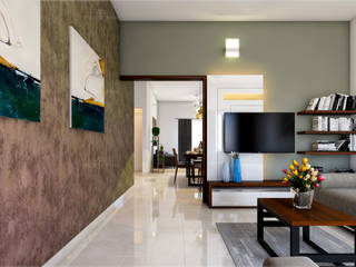 Leading architects in Kerala, Monnaie Interiors Pvt Ltd Monnaie Interiors Pvt Ltd Aziatische woonkamers