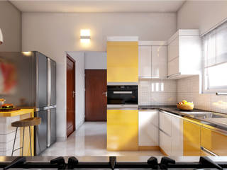 Leading architects in Kerala, Monnaie Interiors Pvt Ltd Monnaie Interiors Pvt Ltd Dapur built in