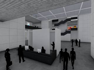 Renders para Museo, Versarq Versarq Pasillos, vestíbulos y escaleras modernos