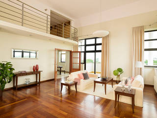 HOME STAGING APARTAMENTU 218M² NA SPRZEDAŻ, Better Home Interior Design Better Home Interior Design Living room Wood Beige