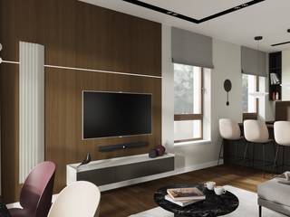 PROJEKT MIESZKANIA 110M² W STYLU NOWOCZESNYM, Better Home Interior Design Better Home Interior Design Вітальня