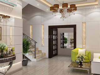 Modern villa interior design in Fujairah, Algedra Interior Design Algedra Interior Design Corredores, halls e escadas modernos