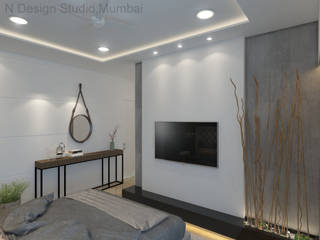 2 BHK At Goregaon ,Mumbai, N design studio,Interior Designer Mumbai N design studio,Interior Designer Mumbai Modern bathroom