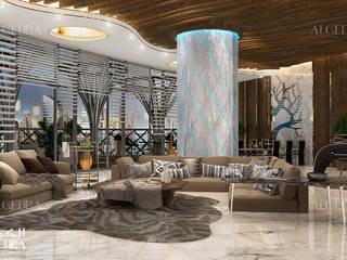 تصميم داخلي لبنتهاوس في دبي, Algedra Interior Design Algedra Interior Design غرفة المعيشة