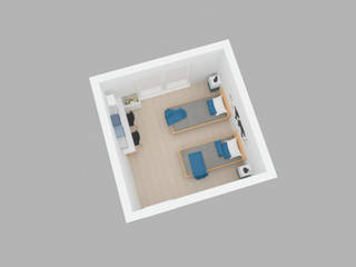 Projeto 3D - Quarto Juvenil, designed designed