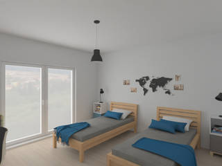 Projeto 3D - Quarto Juvenil, designed designed