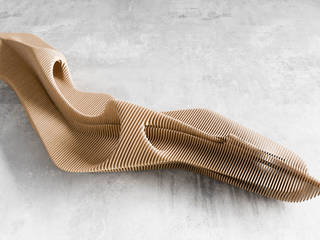 Parametric bench, AFTER-FORM by Oleg Soroko AFTER-FORM by Oleg Soroko Commercial spaces Plywood