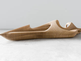 Parametric bench, AFTER-FORM by Oleg Soroko AFTER-FORM by Oleg Soroko その他のスペース 合板（ベニヤ板）