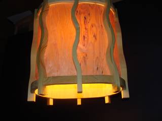 Nordic Light 2-wood lamp - hanging lamp - ceiling lamp, Jochens-Elch-O-Thek Jochens-Elch-O-Thek 北欧デザインの リビング 木 木目調
