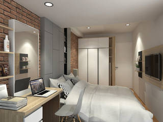 Unit Apartemen Parahyangan Residence, unimony.id unimony.id Minimalistische Schlafzimmer