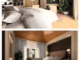Дизайн-проект спальни в коттедже в эко стиле, Alanya Design Interior Alanya Design Interior Akdeniz Yatak Odası