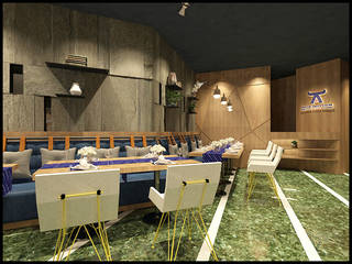 奧蒂牛排館門市室裝設計案, 辰居設計園 辰居設計園 Industrial style dining room Wood Wood effect