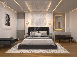 Diseño de Interior / Habitación Principal., Soto Arquitectos Soto Arquitectos Modern style bedroom Grey