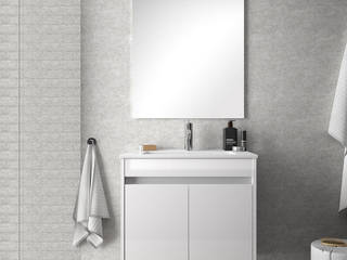 Mobile bagno sospeso in 4 colori da 60 70 80 con specchio, Bagno Italia Bagno Italia Ванна кімната MDF