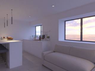 DISEÑO APARTAMENTO EN EL FARO DE MASPALOMAS, INARQ Espacio INARQ Espacio Маленькие кухни