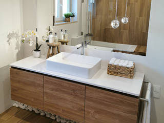 Casa de Banho em Ribamar - Ericeira, Decor-in, Lda Decor-in, Lda Modern bathroom Wood Wood effect