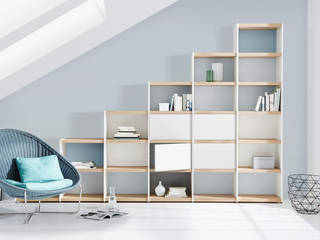 Regal Dachschräge, Regalraum GmbH Regalraum GmbH Modern Living Room