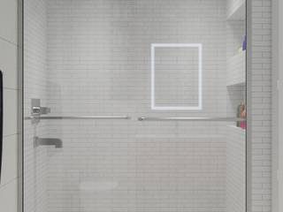 Clean, modern shower room, VARNODESIGN VARNODESIGN Modern bathroom Tiles