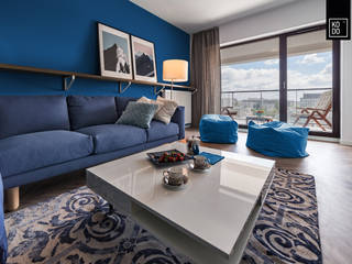 CLASSIC BLUE, KODO projekty i realizacje wnętrz KODO projekty i realizacje wnętrz Modern living room