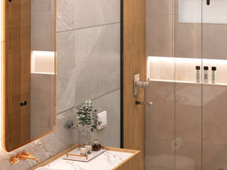 Banheiro Suite, Studio Hoa Arquitetura Studio Hoa Arquitetura Banheiros modernos