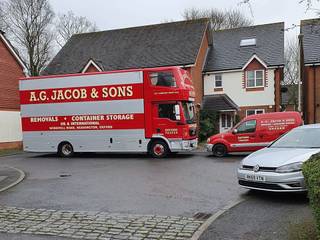 Melvyn, Henry and Christopher packing and loading in Old Marston today, AG Jacob & Sons AG Jacob & Sons