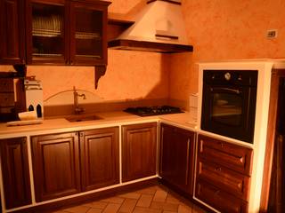 cucina rustica murata , il falegname di Diego Storani il falegname di Diego Storani Built-in kitchens