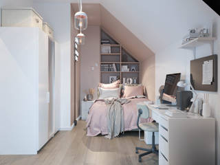 Teens room. Frankfurt am Main, Insight Vision GmbH Insight Vision GmbH Phòng ngủ của trẻ em Multicolored