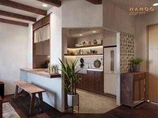 Thiết kế nội thất căn hộ chung cư Sunrise Riverside, Namoo Design Namoo Design ห้องครัว