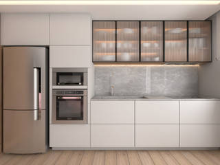 Apartamento AR, Maní Arquitetura Maní Arquitetura Small kitchens MDF