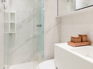 Banheiro de Casal - R|A, Bience Arquitetura Bience Arquitetura Minimalist Banyo