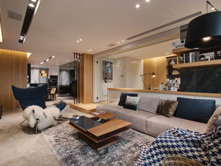 【漫行・間】都會雅仕的品味慢生活, 隱上設計 隱上設計 Modern living room