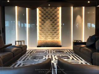 Unconventional Luxury @ Mount Rosie Terrace, Singapore Carpentry Interior Design Pte Ltd Singapore Carpentry Interior Design Pte Ltd Modern living room Marble Amber/Gold