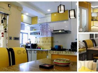 2 BHK Apartment Interior Design, Cee Bee Design Studio Cee Bee Design Studio Classic style dining room