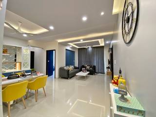 Mrs. Divya's Residence, Bren Edgewaters, Studio Ipsa Studio Ipsa Eclectic style living room