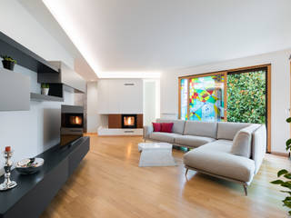 Villa nel Polesine, B+P architetti B+P architetti Modern living room