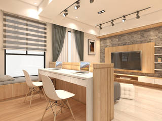北歐現代精緻小宅, 艾舍室內設計 艾舍室內設計 客廳