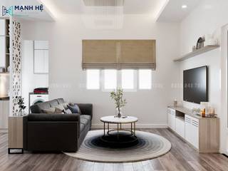 CĂN HỘ CHUNG CƯ ESTELLA HEIGHT 63 M2 - 2 PHÒNG NGỦ (ANH QUỐC, Q.2), Công ty Cổ Phần Nội Thất Mạnh Hệ Công ty Cổ Phần Nội Thất Mạnh Hệ Livings de estilo moderno Piedra