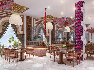 Indian restaurant interior design, Algedra Interior Design Algedra Interior Design Powierzchnie handlowe