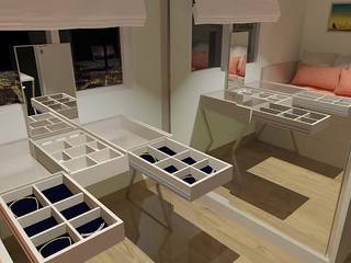 dormitorio juvenil, Ana Laura Wolcov - ARTE WOLCOV Ana Laura Wolcov - ARTE WOLCOV Kamar tidur kecil Kayu Buatan Transparent