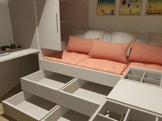 dormitorio juvenil, Ana Laura Wolcov - ARTE WOLCOV Ana Laura Wolcov - ARTE WOLCOV Small bedroom Wood-Plastic Composite