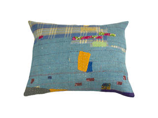 Kantha, ethnique chic, Claire Beaugrand Claire Beaugrand 모던스타일 거실 면 빨강