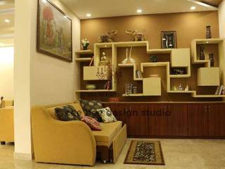 Full Villa in Kolkata – Home Renovation, Cee Bee Design Studio Cee Bee Design Studio Salas / recibidores