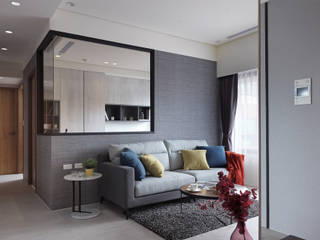 寂靜灰階, 俬飾軟裝設計 俬飾軟裝設計 现代客厅設計點子、靈感 & 圖片 鐵/鋼