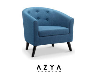 Butaca Dalila, AZYA MUEBLES AZYA MUEBLES Livings de estilo minimalista Textil Ámbar/Dorado