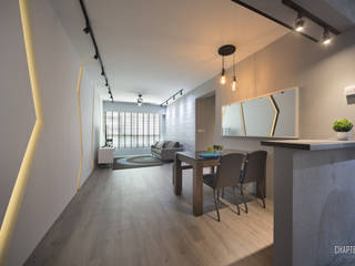 Project 4Room BTO Punggol "Minimalist", Chapter 3 Interior Design Chapter 3 Interior Design Minimalist living room Grey