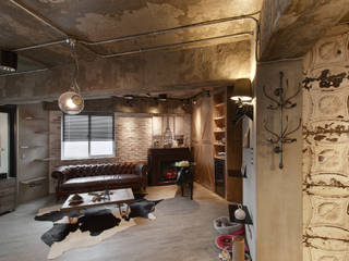 Loft 異世界, 拾雅客空間設計 拾雅客空間設計 Living room Concrete